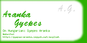 aranka gyepes business card